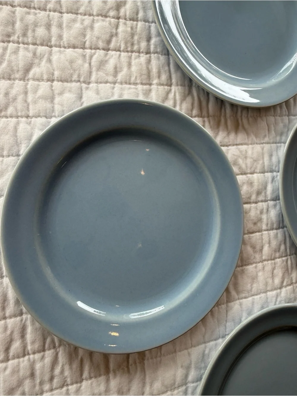 Vintage Lu-Ray Pastels Blue Plates Salad Bread Dessert - 6-3/8” Spring Easter
